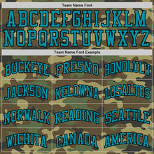 Load image into Gallery viewer, Custom Camo Teal-Black Authentic Salute To Service Basketball Jersey