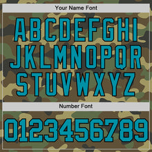 Load image into Gallery viewer, Custom Camo Teal-Black Authentic Salute To Service Basketball Jersey