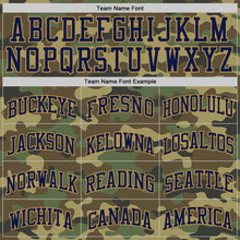 Load image into Gallery viewer, Custom Camo Navy-Old Gold Authentic Salute To Service Basketball Jersey