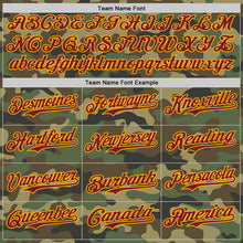 Load image into Gallery viewer, Custom Camo Crimson-Gold Authentic Salute To Service Baseball Jersey