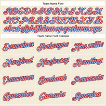 Load image into Gallery viewer, Custom Cream Light Blue-Red Performance T-Shirt