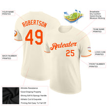 Load image into Gallery viewer, Custom Cream Orange Performance T-Shirt