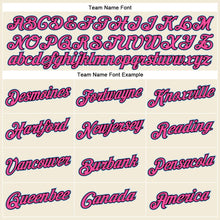 Load image into Gallery viewer, Custom Cream Light Blue Black-Pink Performance T-Shirt