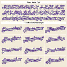 Load image into Gallery viewer, Custom Cream Purple-Gray Performance T-Shirt