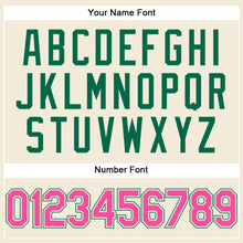 Load image into Gallery viewer, Custom Cream Pink-Kelly Green Performance T-Shirt