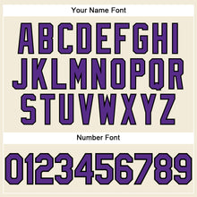 Load image into Gallery viewer, Custom Cream Purple-Black Performance T-Shirt