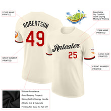 Load image into Gallery viewer, Custom Cream Red-Black Performance T-Shirt