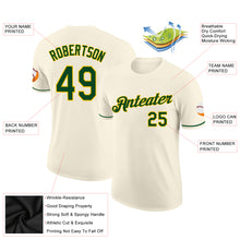 Load image into Gallery viewer, Custom Cream Green-Yellow Performance T-Shirt