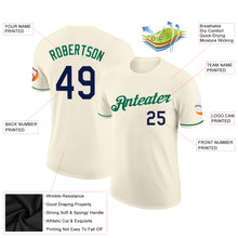 Load image into Gallery viewer, Custom Cream Navy-Kelly Green Performance T-Shirt