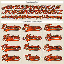 Load image into Gallery viewer, Custom Cream Orange-Black Hockey Lace Neck Jersey