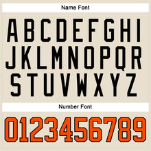 Load image into Gallery viewer, Custom Cream Orange-Black Hockey Lace Neck Jersey