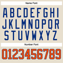 Load image into Gallery viewer, Custom Cream Orange-Royal Hockey Lace Neck Jersey