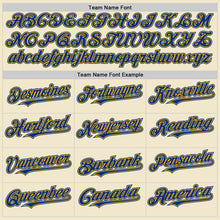 Load image into Gallery viewer, Custom Cream Royal-Gold Mesh Authentic Throwback Baseball Jersey