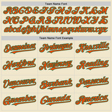 Load image into Gallery viewer, Custom Cream Orange-Kelly Green Mesh Authentic Throwback Baseball Jersey