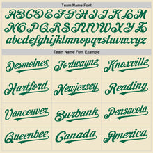 Load image into Gallery viewer, Custom Cream Kelly Green Mesh Authentic Throwback Baseball Jersey