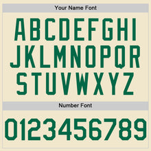 Load image into Gallery viewer, Custom Cream Kelly Green Mesh Authentic Throwback Baseball Jersey