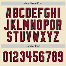 Load image into Gallery viewer, Custom Cream Crimson-Black Mesh Authentic Throwback Baseball Jersey