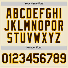 Load image into Gallery viewer, Custom Cream Brown-Gold Mesh Authentic Throwback Baseball Jersey