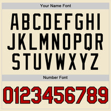 Load image into Gallery viewer, Custom Cream Red-Black Mesh Authentic Throwback Baseball Jersey