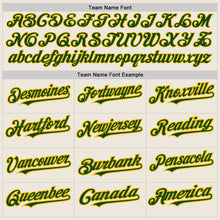 Load image into Gallery viewer, Custom Cream (Green Gold Pinstripe) Green-Gold Authentic Baseball Jersey