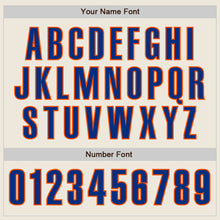 Load image into Gallery viewer, Custom Cream Royal-Orange Authentic Baseball Jersey