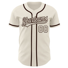 Load image into Gallery viewer, Custom Cream Brown Authentic Baseball Jersey