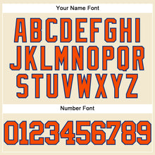 Load image into Gallery viewer, Custom Cream Orange-Royal Mesh Authentic Throwback Baseball Jersey