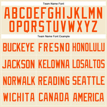 Load image into Gallery viewer, Custom Cream Orange Mesh Authentic Throwback Baseball Jersey