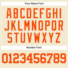 Load image into Gallery viewer, Custom Cream Orange Mesh Authentic Throwback Baseball Jersey