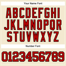 Load image into Gallery viewer, Custom Cream Red-Black Mesh Authentic Throwback Baseball Jersey