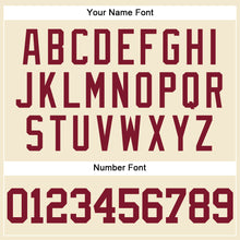 Load image into Gallery viewer, Custom Cream Crimson Mesh Authentic Throwback Baseball Jersey