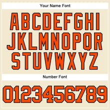 Load image into Gallery viewer, Custom Cream Orange-Black Mesh Authentic Throwback Baseball Jersey