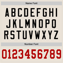 Load image into Gallery viewer, Custom Cream Red-Black Mesh Authentic Throwback Football Jersey