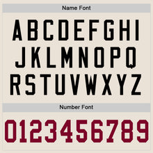 Load image into Gallery viewer, Custom Cream Maroon-Black Mesh Authentic Throwback Football Jersey