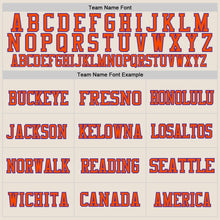 Load image into Gallery viewer, Custom Cream Purple-Orange Mesh Authentic Throwback Football Jersey