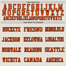 Load image into Gallery viewer, Custom Cream Orange-Black Mesh Authentic Throwback Football Jersey