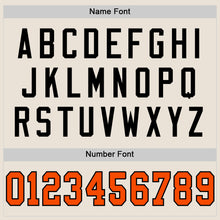 Load image into Gallery viewer, Custom Cream Orange-Black Mesh Authentic Throwback Football Jersey