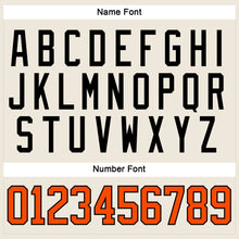 Load image into Gallery viewer, Custom Cream Orange-Black Hockey Lace Neck Jersey