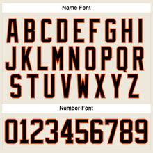 Load image into Gallery viewer, Custom Cream Black-Orange Hockey Lace Neck Jersey