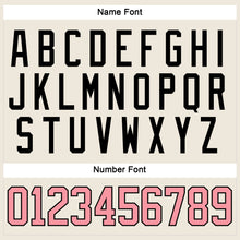 Load image into Gallery viewer, Custom Cream Medium Pink-Black Hockey Lace Neck Jersey