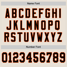 Load image into Gallery viewer, Custom Cream Black-Orange Mesh Authentic Throwback Football Jersey