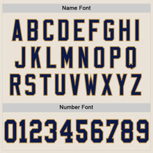 Load image into Gallery viewer, Custom Cream Navy-Old Gold Mesh Authentic Throwback Football Jersey