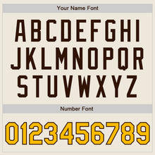 Load image into Gallery viewer, Custom Cream Gold-Brown Authentic Baseball Jersey