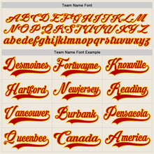 Load image into Gallery viewer, Custom Cream Red-Gold Hockey Jersey