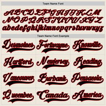 Load image into Gallery viewer, Custom Cream Black-Red Hockey Jersey