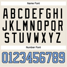 Load image into Gallery viewer, Custom Cream Light Blue Black-White Hockey Jersey