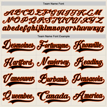 Load image into Gallery viewer, Custom Cream Black-Orange Hockey Jersey