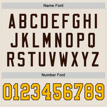 Load image into Gallery viewer, Custom Cream Gold-Brown Mesh Authentic Football Jersey