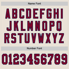 Load image into Gallery viewer, Custom Cream Maroon-Navy Mesh Authentic Football Jersey