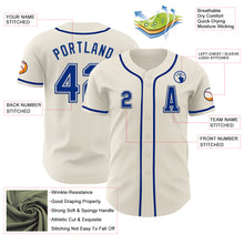 Load image into Gallery viewer, Custom Cream Royal Authentic Baseball Jersey